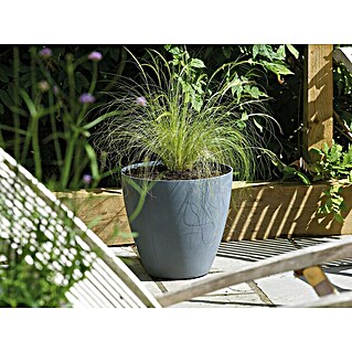 Keter Maceta para planta Betón (Dimensiones externas (Ø x Al): 40 x 37,5 cm, Material compuesto, Gris)