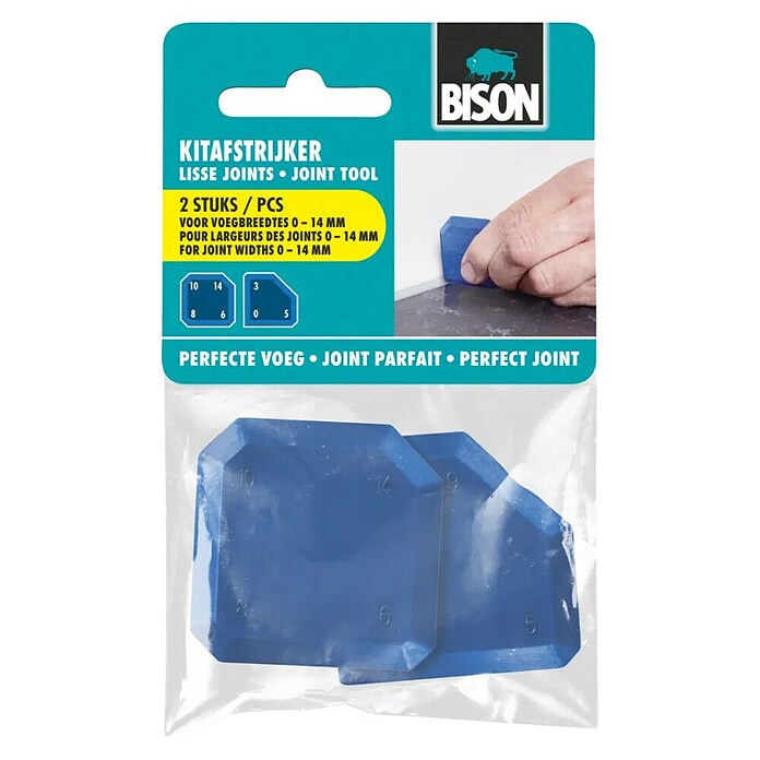 Bison Afstrijkspatel voor kit (Blauw, Set van 2) | BAUHAUS