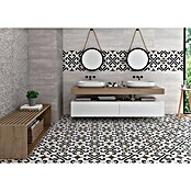 Halcón Pavimento porcelánico hidráulico Derby (45 x 45 cm, Blanco/Negro/Marrón, Mate, Rectificado, 8 ud.) | BAUHAUS