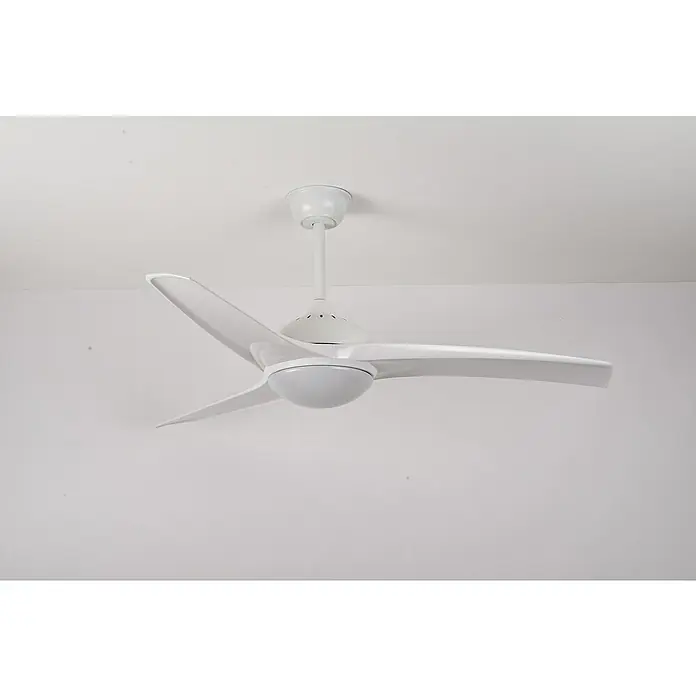 Ventilador de techo Elegance - Blanco, 132 cm, 35 W, Blanco cálido - Ventilador de techo con tres aspas blancas y luz LED integrada. Proporciona una circulación de aire confortable e iluminación ambiental.