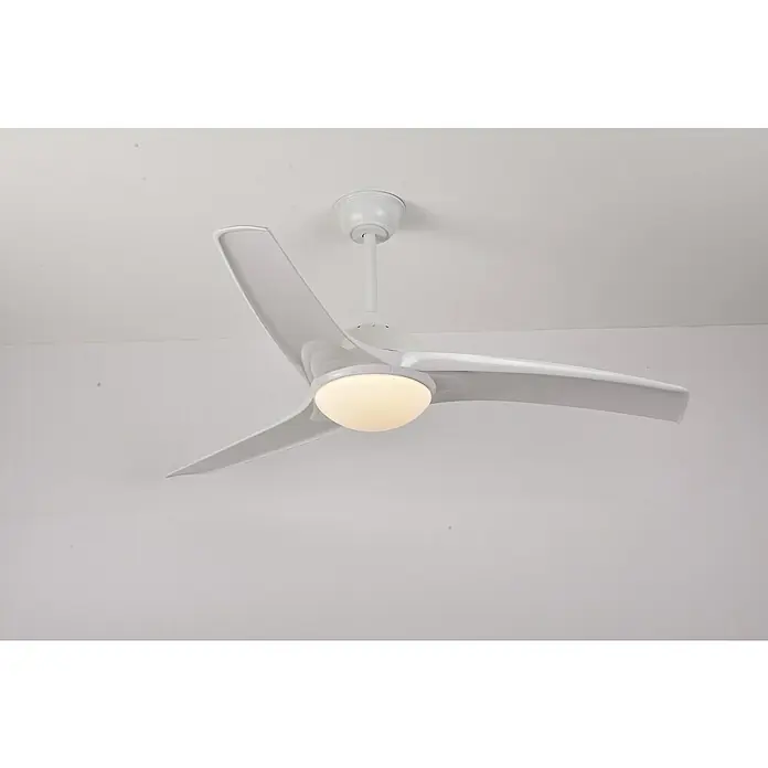 Ventilador de techo Elegance - Blanco, 132 cm, 35 W, Blanco cálido - Ventilador de techo con lámpara integrada. El moderno ventilador de techo en blanco proporciona una refrigeración e iluminación agradables.