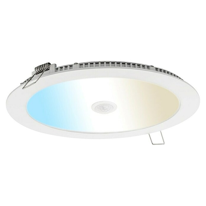 Panaled Downlight empotrable LED redondo con sensor Ofis (18 W, Ø x Al: 22 x 1,8 cm, Blanco cálido, IP20) | BAUHAUS