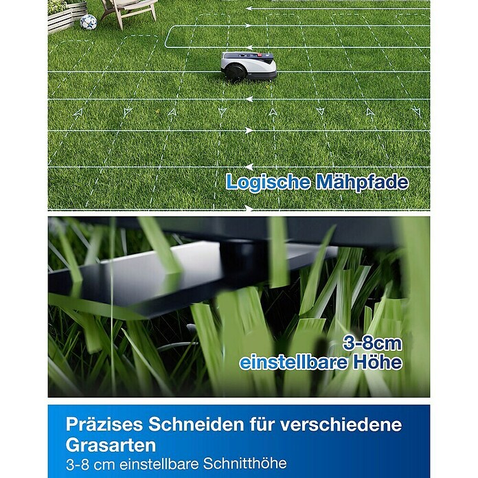 Ecovacs Goat Robotmaaier O800 RTK (800 m², Snijbreedte: 22 cm, Satellietnavigatie, RTK) | BAUHAUS
