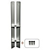 Plus H-Pfostenanker Über-Eck für Pfosten 9 cm (L x B x H: 6 x 6 x 60 cm, Silber) | BAUHAUS