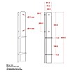 Plus H-Pfostenanker Über-Eck für Pfosten 9 cm (L x B x H: 6 x 6 x 60 cm, Silber) | BAUHAUS