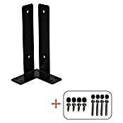 Plus Pfostenträger Über-Eck für Pfosten 9 cm (L x B x H: 15 x 15 x 30 cm, Pulverbeschichtet, Schwarz (RAL 9005)) | BAUHAUS