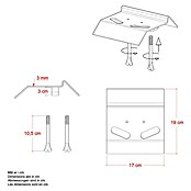 Plus Zaun-Anschlagsplatte Platte Auflaufstütze für Doppeltore (Stahl, Silber) | BAUHAUS