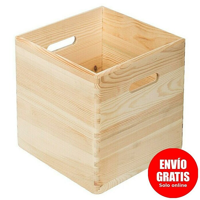Astigarraga Dinamic Caja de madera (L x An x Al: 30 x 30 x 30 cm, Natural)