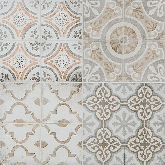 Pavimento porcelánico hidráulico Sea (45 x 45 cm, Gris, Mate) | BAUHAUS