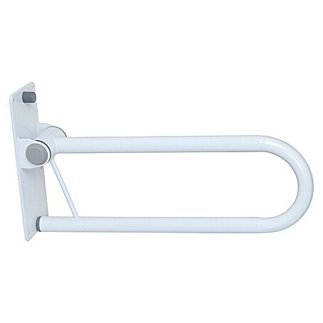 careosan Aufstehhilfe (L x B x H: 60 x 10 x 23 cm, Edelstahl, Belastbarkeit: 150 kg, Weiß)