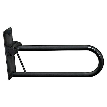 careosan Aufstehhilfe (L x B x H: 60 x 10 x 23 cm, Edelstahl, Belastbarkeit: 150 kg, Schwarz)