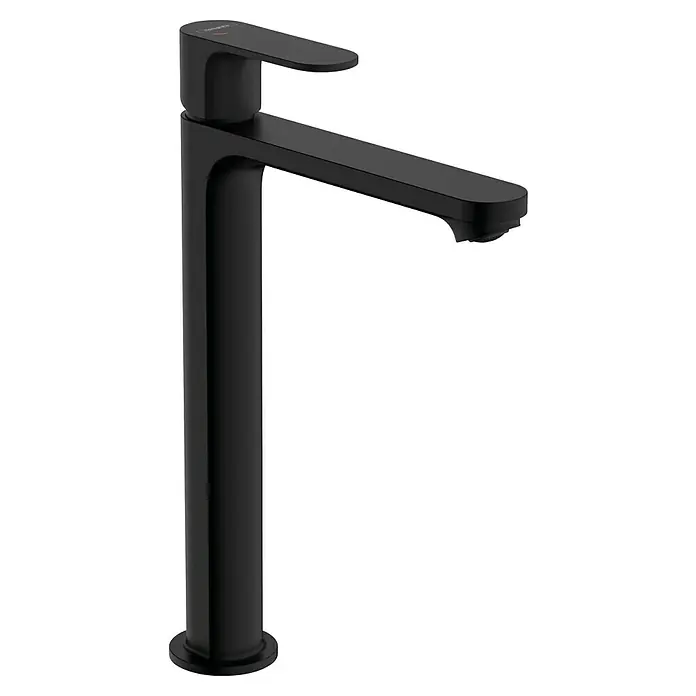 Hansgrohe Rebris S Waschtischarmatur CoolStart Eco - Schwarz, Durchflussmenge: 4 l/min, Höhe: 30,3 cm - Elegante, mattschwarze Armatur mit minimalistischem Design. Der schlanke Wasserhahn ist ein stilvoller Akzent für jedes moderne Badezimmer.