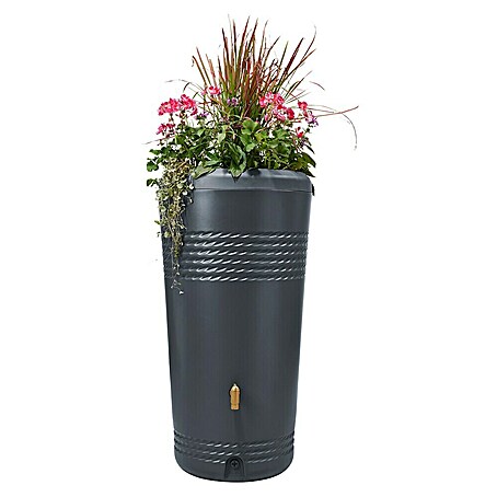 4rain Regenspeicher Milo (230 l, Graphitgrau, 1 Stk.)