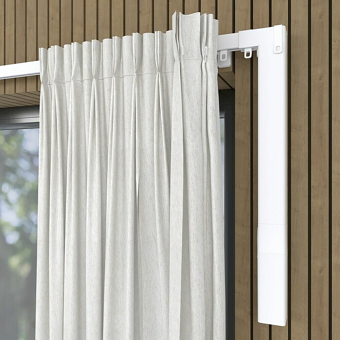Vorhangschiene MotionBlinds Seitenöffnung Elektrisch (Anzahl Läufe: 1 Stk., 180 cm, Weiß) | BAUHAUS