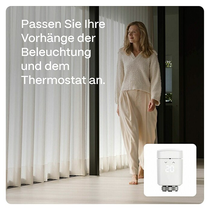 Vorhangschiene MotionBlinds Seitenöffnung Elektrisch (Anzahl Läufe: 1 Stk., 180 cm, Weiß) | BAUHAUS
