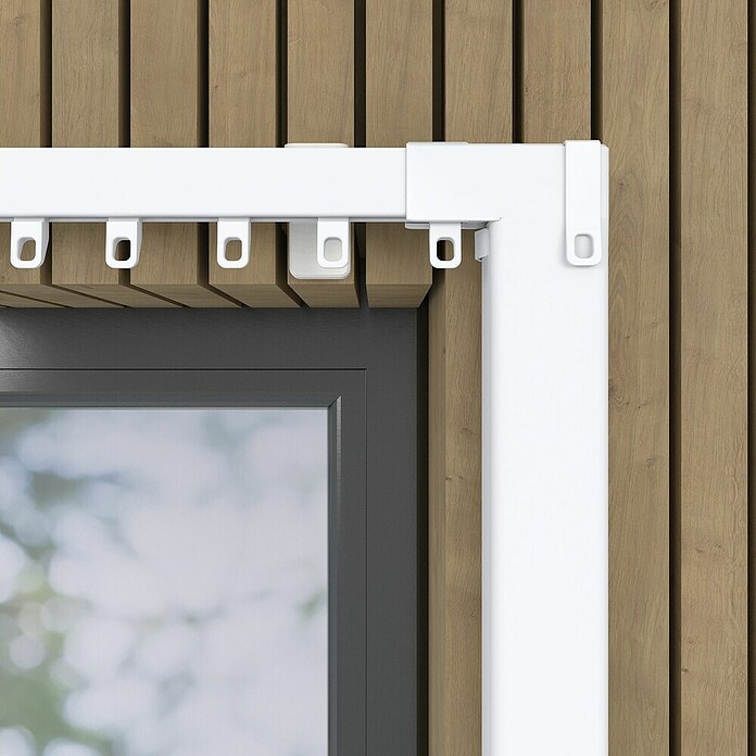 Vorhangschiene MotionBlinds Seitenöffnung Elektrisch (Anzahl Läufe: 1 Stk., 180 cm, Weiß) | BAUHAUS