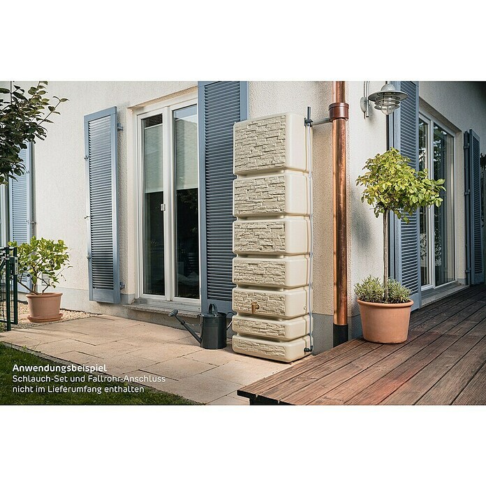4rain Regenspeicher Slim Stone (350 l, Sandbeige, 1 Stk.) | BAUHAUS