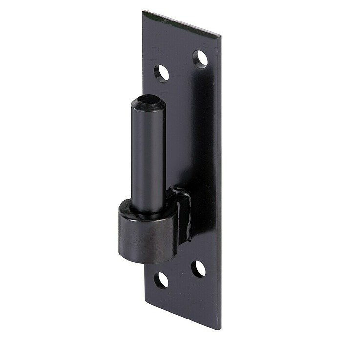 Alberts Gozne atornillable (Diámetro mandril: 14 mm, Distancia desde mandril hasta placa: 12 mm, L x An: 130 x 40 mm, Negro) | BAUHAUS