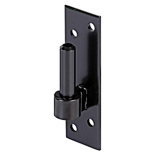 Alberts Gozne atornillable (Diámetro mandril: 14 mm, Distancia desde mandril hasta placa: 12 mm, L x An: 130 x 40 mm, Negro)