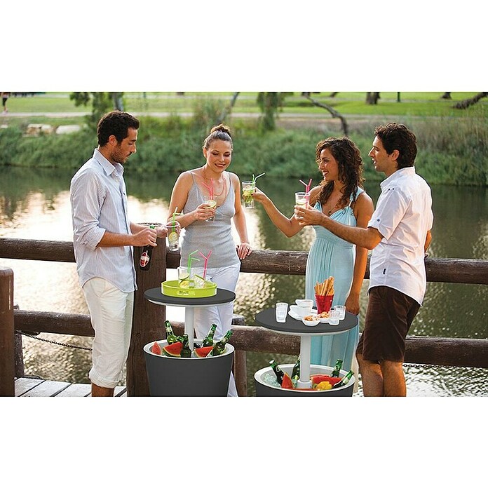 Keter Nevera Cool Bar (L x An x Al: 49,5 x 49,5 x 84,5 cm, Grafito/Blanco) | BAUHAUS
