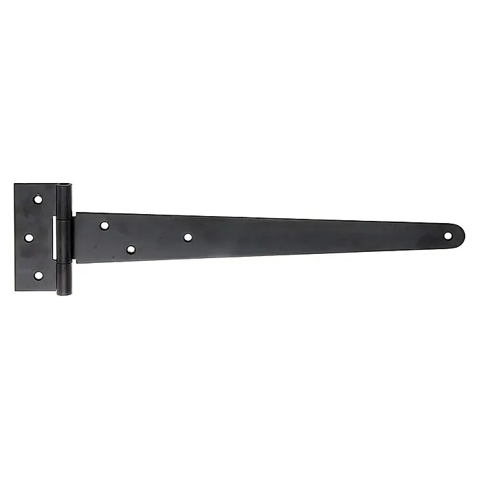 Stabilit Kreuzgehänge - L x B: 90 x 40 mm, Maße Band: 348 mm, Stahl, Schwarz - Schwarzes Metall-T-Scharnier für Türen oder Tore.
