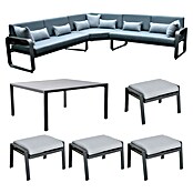 Komplet lounge pohištva Olivia  (8 -del., Aluminij, Antracit) | 8303 - Loungeset | ICAE - Sommermöbel Loungemöbel | ICA - Sommermöbel | IC - Freizeit im Garten | I - Stadtgarten | BAUHAUS