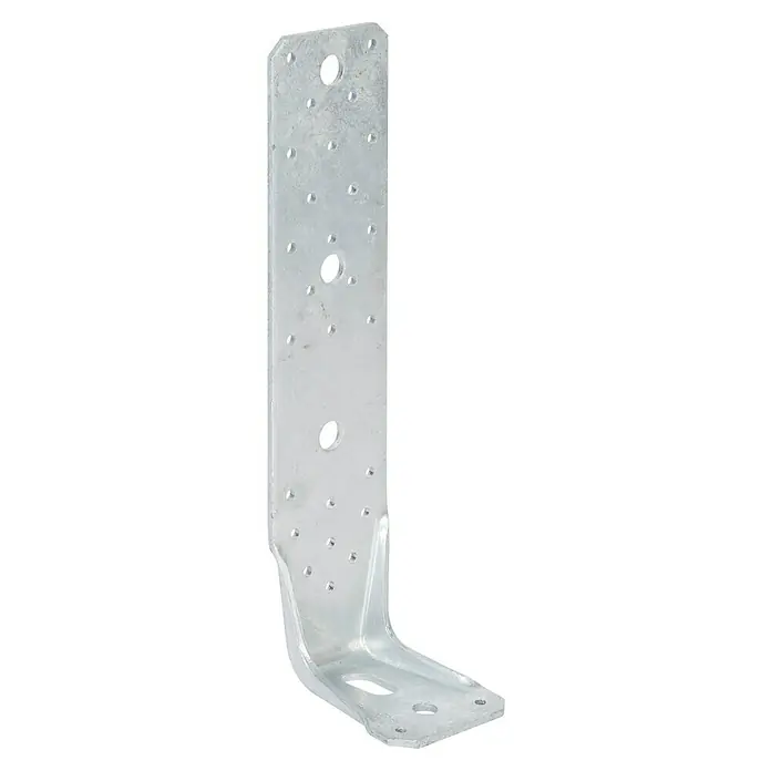 Stabilit Winkelverbinder - L x B x H: 85 x 65 x 285 mm, Stahl, Verzinkt - Verzinkter L-förmiger Metallwinkel mit zahlreichen Löchern zur sicheren Befestigung, ideal für strukturelle Verbindungen.