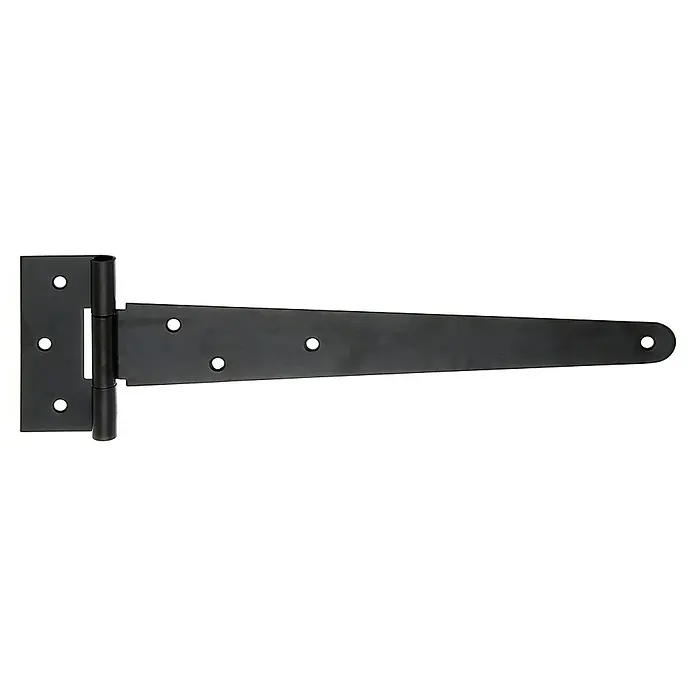 Stabilit Kreuzgehänge - L x B: 90 x 40 mm, Maße Band: 294 mm, Stahl, Schwarz - Schwarzes, robustes T-Scharnier aus Metall, ideal für Tore und Türen.