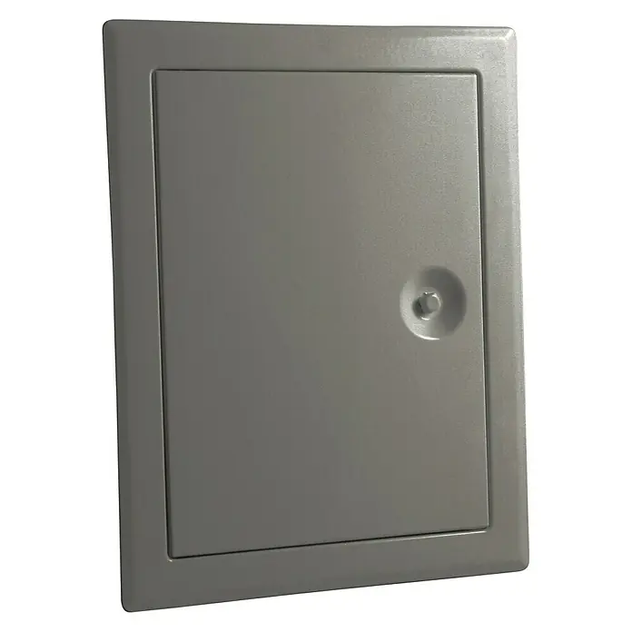 Probau Revisionstür - 15 x 20 cm, Grau, Beschichtet - Graue Revisionsklappe mit Drehknopf für einfachen Zugang zu verborgenen Installationen.