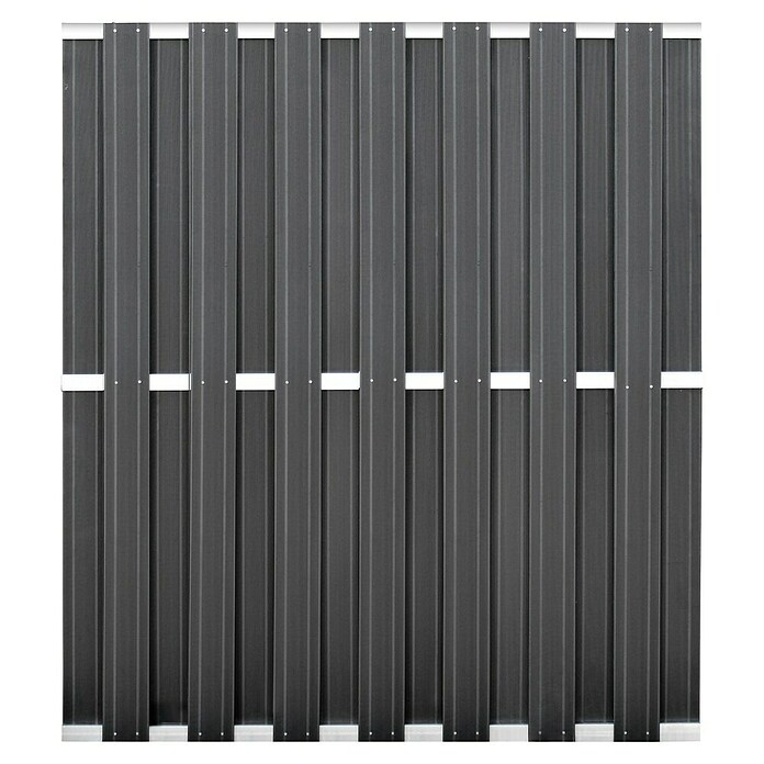 Sichtschutzzaun Lanzarote (1 800 x 1 800 mm, Anthrazit, WPC) | BAUHAUS