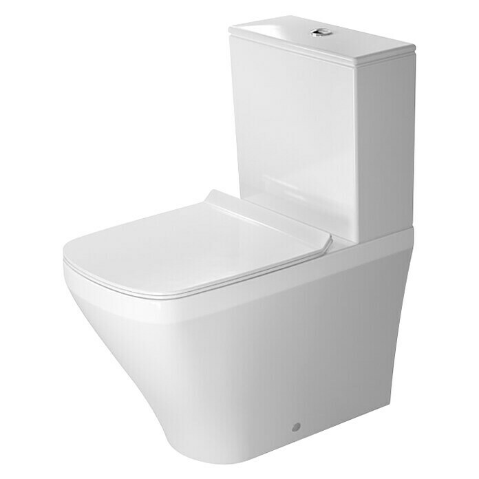 Duravit DuraStyle Stand-WC-Kombination Typ 1Mit Spülrand, Mit schmutzabweisender Glasur, Spülform: Tief, WC Abgang: Waagerecht, Weiß Front View