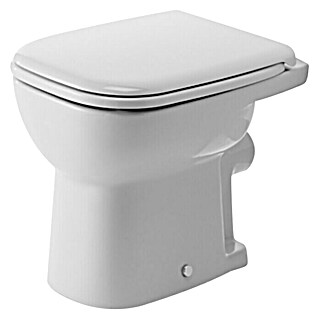 Duravit D-Code Stand-WC (Mit Spülrand, Ohne Spezialglasur, Spülform: Flach, WC Abgang: Waagerecht, Weiß)