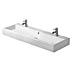 Duravit Vero Doppelwaschtisch (47 x 120 cm, Ohne Beschichtung, Beckenunterseite ungeschliffen, Keramik, Weiß)