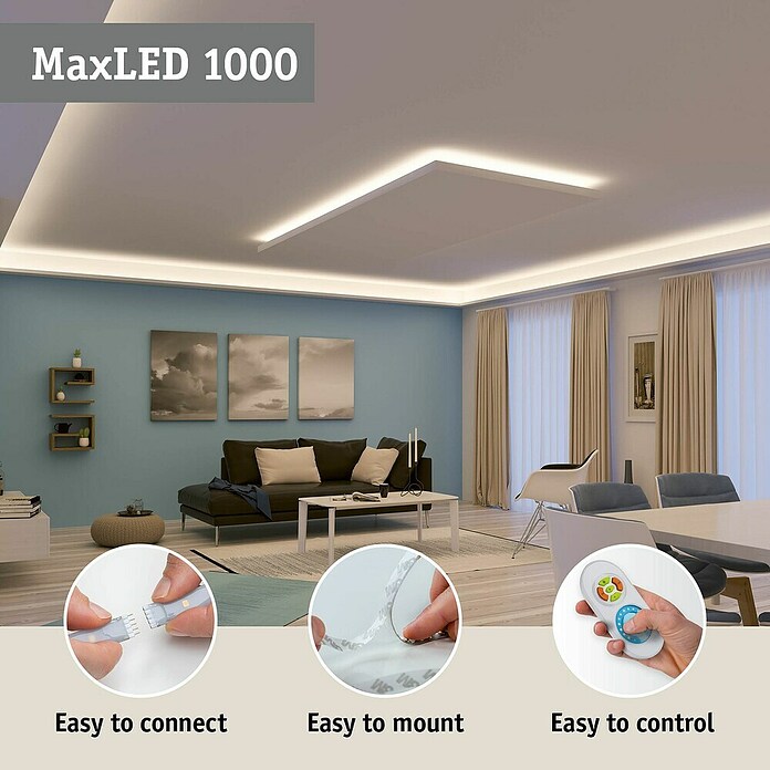 Paulmann MaxLED 1.000 LED-Band-Set Stripe Edge Full-Line COB (3 cm, Mehrfarbig, 0,65 W, 60 lm, 230 V - 240 V) | BAUHAUS