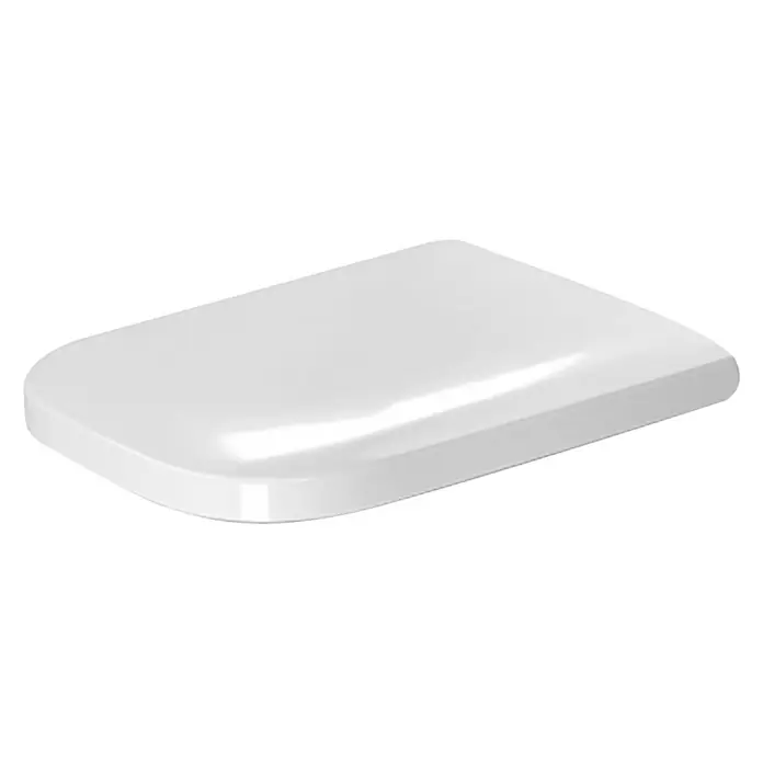 Duravit Happy D.2 WC-Sitz - Duroplast, Weiß, Mit Absenkautomatik, Abnehmbar - Weißer Toilettensitz mit abgerundeten Ecken. Ideal für moderne Badezimmerdesigns.