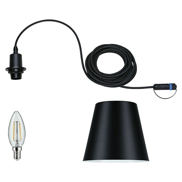 Paulmann Plug & Shine Lámpara solar colgante Kofia (2 W, Gris, Altura: 514 cm) | BAUHAUS
