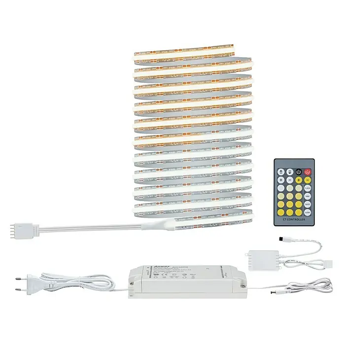 Paulmann MaxLED 1.000 Basis-Set Full-Line COB - 300 cm, 31 W, Mehrfarbig, 3.600 lm - LED-Lichtleisten-Set mit Fernbedienung, ideal für stimmungsvolle Beleuchtung und einfache Steuerung.