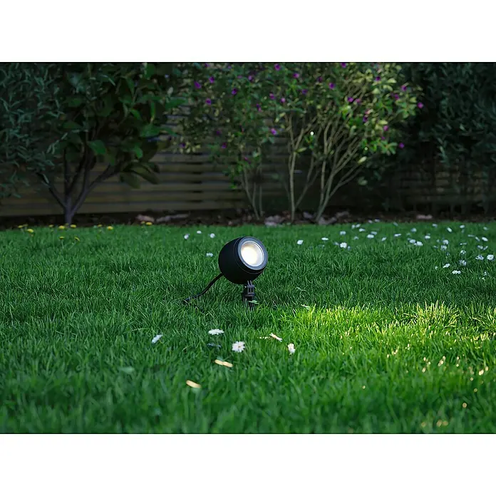 Paulmann Plug & Shine LED-Gartenspot Kikolo - 6,2 W, IP65, RGBW, Anthrazit - Rasenstrahler im Garten.