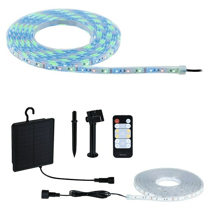Paulmann LED-Band-Set Stripe Solar (5 m, RGB, 3,2 W, 300 lm, 5 V) | BAUHAUS