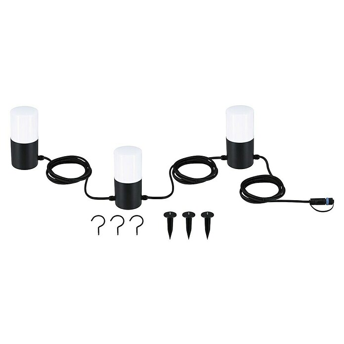Paulmann Plug & Shine Guirnalda luminosa LED Tubs (Para exterior, Color de luz: Blanco cálido, Número de bombillas: 3 ud.) | BAUHAUS