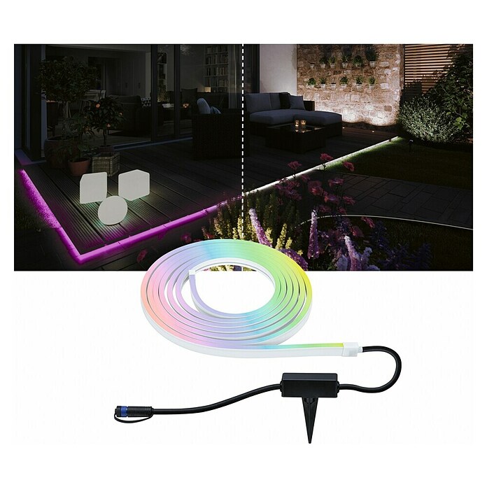 Paulmann Plug & Shine Tira LED Smooth (Largo: 5 m, RGBW, 700 lm, 24 V) | BAUHAUS