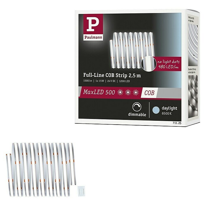 Paulmann MaxLED 500 Teleskopski produžetak Stripe Full-Line COB  (250 cm, 15 W, Bijele boje dnevnog svjetla, 1.500 lm) | BAUHAUS