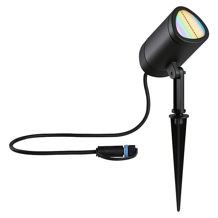 Paulmann Plug & Shine Foco LED de jardín Shira (6,5 W, IP65, RGBW, Gris) | BAUHAUS