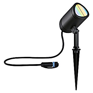 Paulmann Plug & Shine Foco LED de jardín Shira (6,5 W, IP65, RGBW, Gris)
