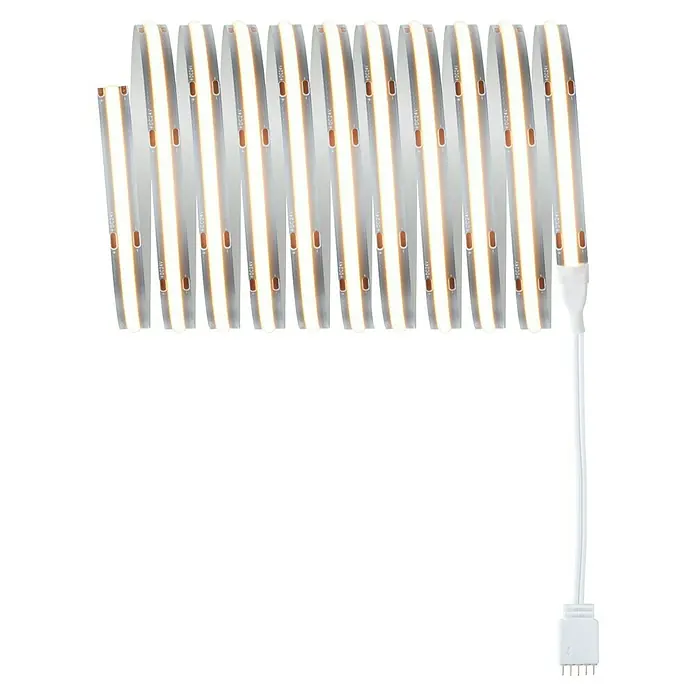 Paulmann MaxLED 1.000 Basis-Set Full-Line COB - 300 cm, 40 W, Warmweiß, 3.240 lm - Flexibler weißer LED-Lichtstreifen in Spirale, mit warmweißer Beleuchtung und weißem Stromanschluss.