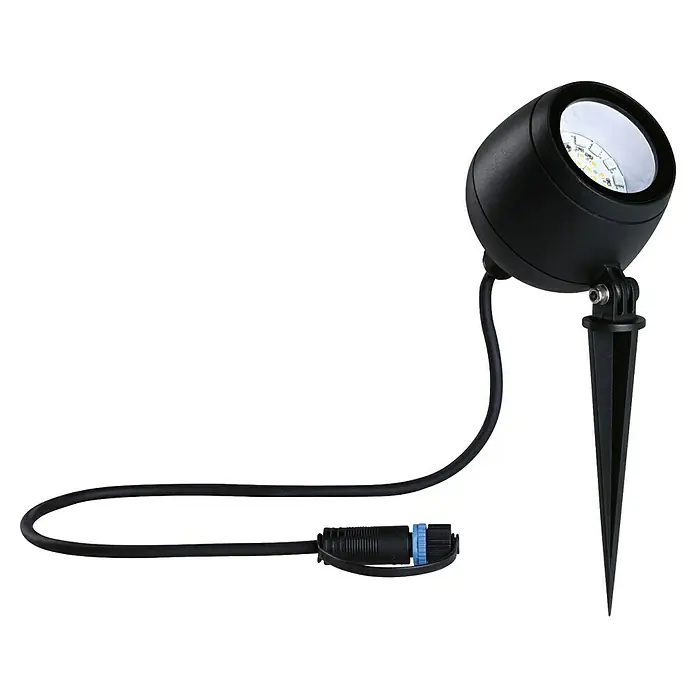Paulmann Plug & Shine LED-Gartenspot Kikolo - 6,2 W, IP65, RGBW, Anthrazit - Schwarzer LED-Gartenstrahler mit Erdspieß und Kabel. Ideal für die Beleuchtung im Außenbereich.