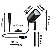 Paulmann Plug & Shine Vrtna LED spot svjetiljka  (6,5 W, IP65, RGBW, Antracit) | BAUHAUS