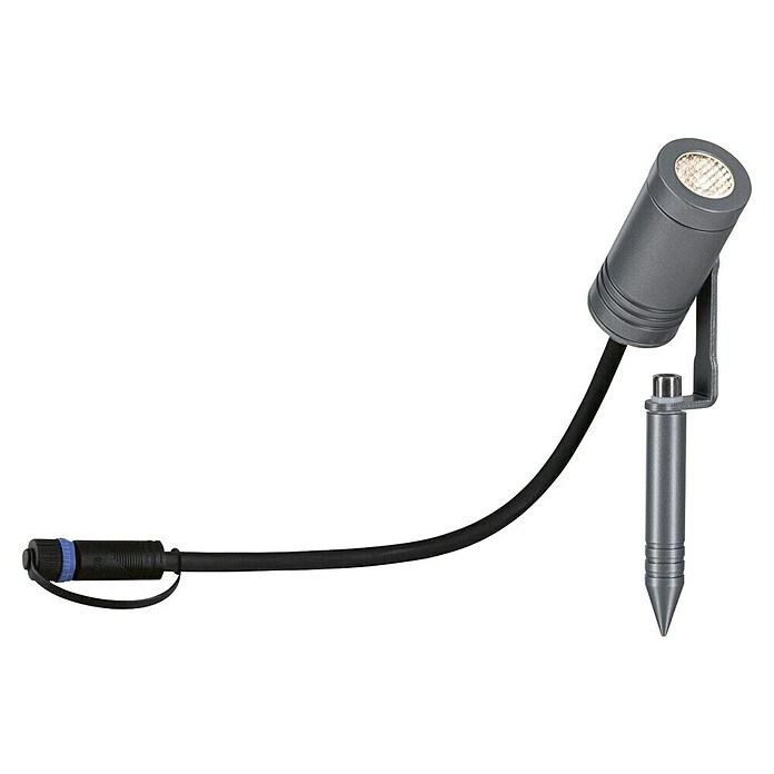 Paulmann Plug & Shine Vrtna LED spot svjetiljka Radix  (7 W, IP65, Topla bijela, Siva) | BAUHAUS