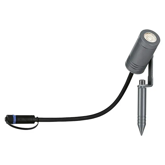 Paulmann Plug & Shine LED-Gartenspot Radix - 7 W, IP65, Warmweiß, Grau - Die Außenleuchte mit Erdspieß ist ideal für die Gartenbeleuchtung. Sie besteht aus robustem, witterungsbeständigem Material und sorgt für stimmungsvolles Licht.