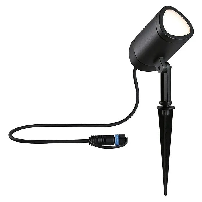 Paulmann Plug & Shine LED-Gartenspot - 6,5 W, IP65, RGBW, Anthrazit - Schwarzer Gartenstrahler mit Erdspieß. Die Leuchte spendet helles Licht und ist ideal für die Beleuchtung im Außenbereich.